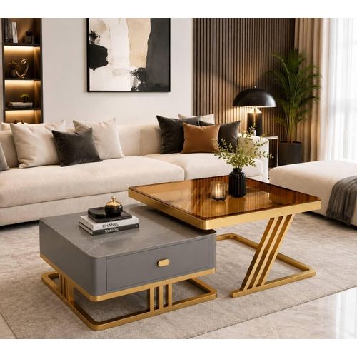 Generic Original Ziggy Marble 2in1 Center Table With Single Drawer