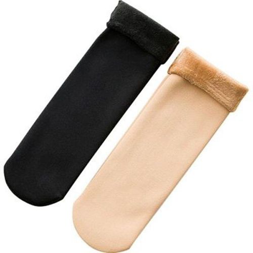 Women/Men Winter Warm Thicken Thermal Wool Cashmere Snow Black Skin  Seamless Sock Velvet Soft Boots Floor Sleeping Socks - AliExpress