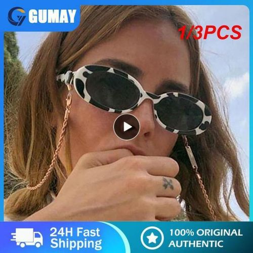 Generic 1/3pcs Retro Sungles all Oval Frame Sun Gles Uv400 Protection Shades  Polarized Eyewear Outdoor Driving