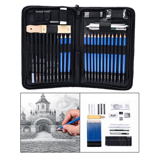 Generic 40x Professional Pencils Set Drawing Sketching