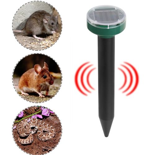 Generic 2 PCS Solar LED Ultrasonic Mouse Repeller 2 PCS Solar