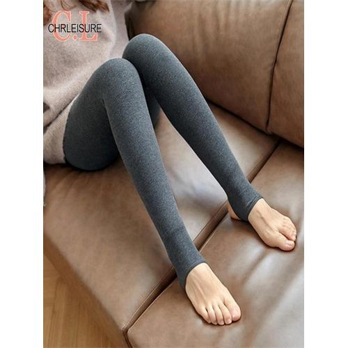 Generic Thick Warm Winter Leggings For Women Seamless Fitness Hip