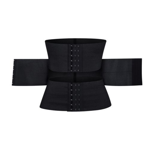 Generic (Black S)Seamless Waist Trainer Corset Adjustable Tummy Sheath Body  Shaper Belly Slimming Work JIN