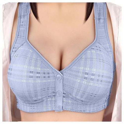 Generic Womens Underwear Bra Thin Front Open Buckle Push Up No Steel Rim  Tank Bra 36ddd Sports Bras For Women