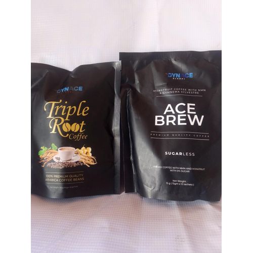 DYNACE GLOBAL TRIPLE ROOT COFFEE AND ACE BREW COFFEE