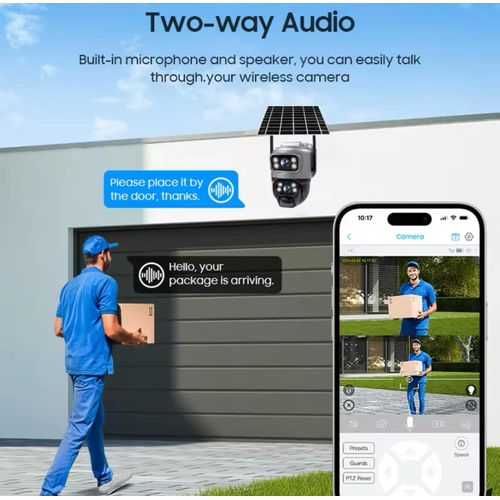 product_image_name-Generic-Original V380 Dual Lens 4G SIM Camera Solar With PIR Human Detection Night Vision Waterproof Security Video IP Camara 8MP 4K Battery CCTV Monitor-5