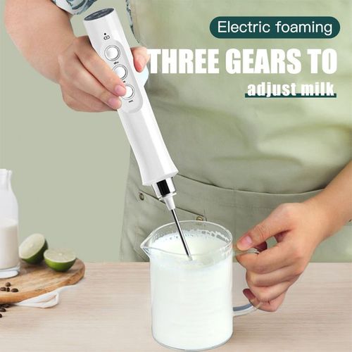 Rechargeable Milk Frother Handheld Electric Milk Frother 3 Speeds Adjustable Egg Beater Foam Maker used for Bulletproof Coffee Protein Drinks Matcha