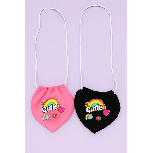 product_image_name-Fashion-Heart shaped "cutie" kids handbag/ shoulder bag for girls / children handbags - Neoprene fabric light weight and comfortable -1
