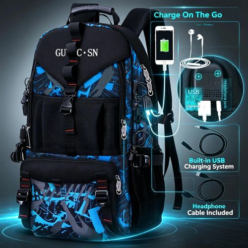 Fashion Men's travel backpack, outdoor hiking backpack, USB backpack - image 5
