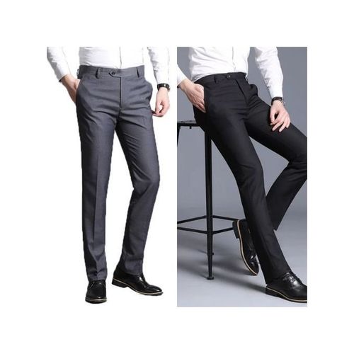 Fashion 2 In 1 Men's Suit Trouser Grey And Black For Men | Jumia Nigeria