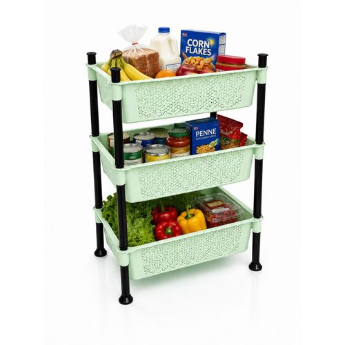 Generic Multipurpose Storage Organizing Plastic Trolley Rack - image 2