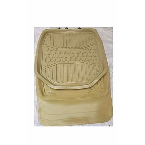 Generic Universal 5 Pieces Car Foot Mat Cream Color