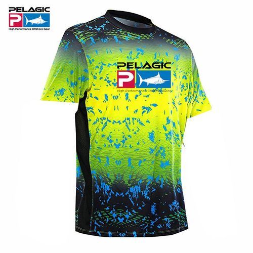 PELAGIC Fishing T-Shirt Performance Tops Outdoor Men Angling