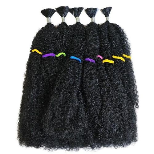 Generic Kinky Bulk Hair For Kinky Twist Or Braids - Black - image 5