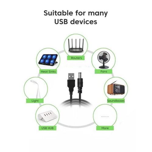 product_image_name-Generic-5pcs - 12VUsb Power Power USB To DC Cable WiFi To Router Powerbank Cord Cable DC 5V To 12V USB Cable Converter Wifi Router (12V)-3