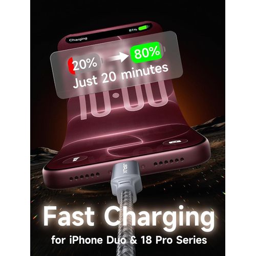 Generic JSAUX for iPhone 18 Pro Charger Cable, USB C to USB C Cable 2Pack 6.6FT - image 6