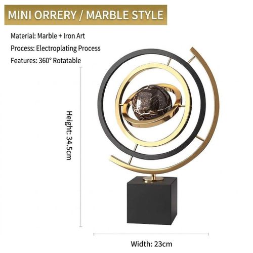 Generic Luxury Geometric Armillary Sphere Ornament – Elegant Gold & Black Table Decor - image 4