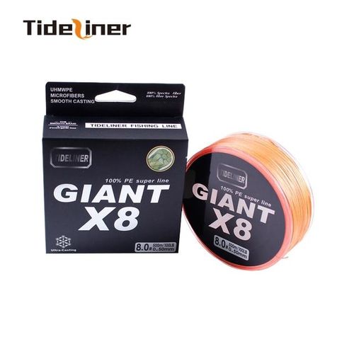 Generic Tideliner 8 Braided Strands Fishing Line 500m/5460yds  Diameter:0.14mm-0.5mm Size:15-100lb Pe Braided Line J-Braid Line Fishing