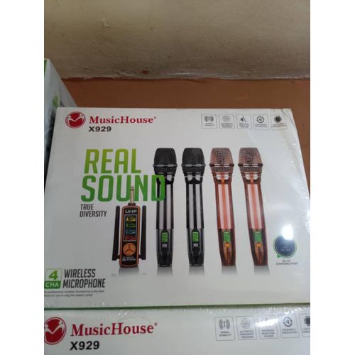 Generic MusicHouse X929 Wireless Microphone – 4 Channel