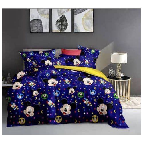 Generic 4by6 Cartoon Characters Bedsheet & Duvet With 2 Pillowcase