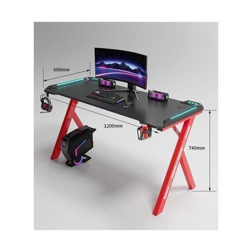 product_image_name-Generic-Modern Y Shaped RGB Led Lights Gaming Table 1.2Mtr (Black/Red)-4