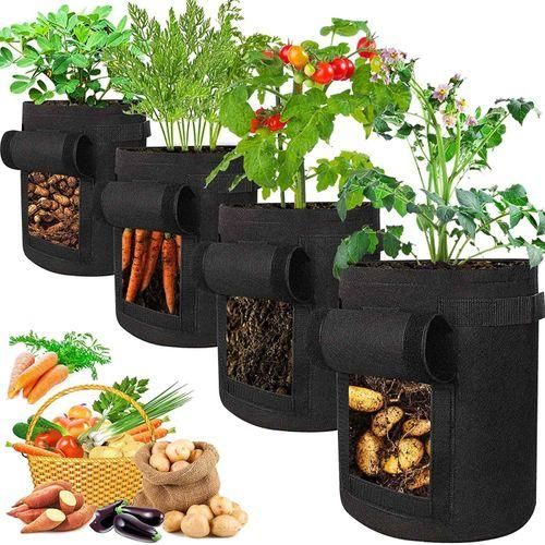 4pcs Potato Grow Bags, Potato Planters With Flap And Handles