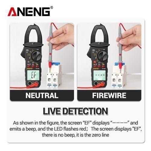 Generic Digital Clamp Meter Voltage Tester - 140x38x11mm, ABS, Black, Auto Range, AC/DC Voltage, High Accuracy - image 4