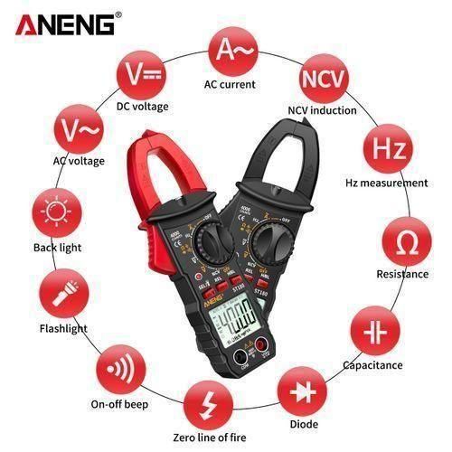 Generic Digital Clamp Meter Voltage Tester - 140x38x11mm, ABS, Black, Auto Range, AC/DC Voltage, High Accuracy - image 7