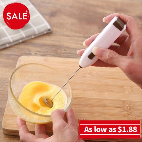 Electric Milk Frother Kitchen Drink Foamer Whisk Mixer Stirrer Coffee  Cappuccino Creamer Whisk Frothy Blend Whisker Egg Beater