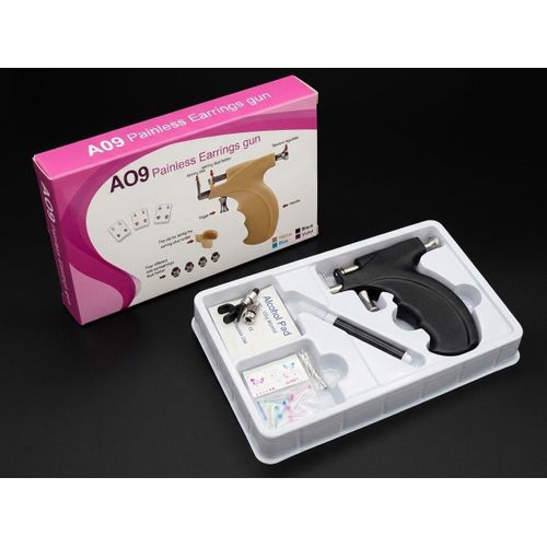 Generic A09 Painless Ear Piercing Gun Kit – Reusable Ear Piercing Tool with 4 Pairs Earring - image 2