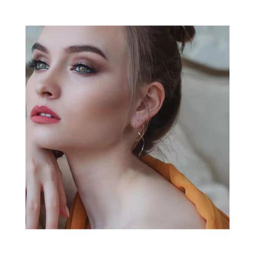 product_image_name-Fashion-18k Plated Swirl Stainless Steel Unisex Earrings – Premium Waterproof Jewelry - Silver-4