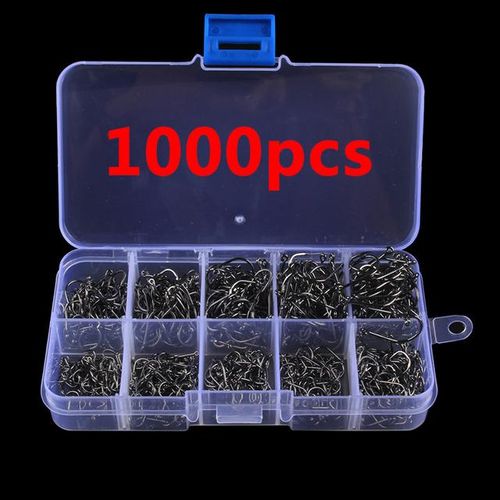 Generic Alasicka 100-1000pcs Fishing Hook Set High-Carbon Steel