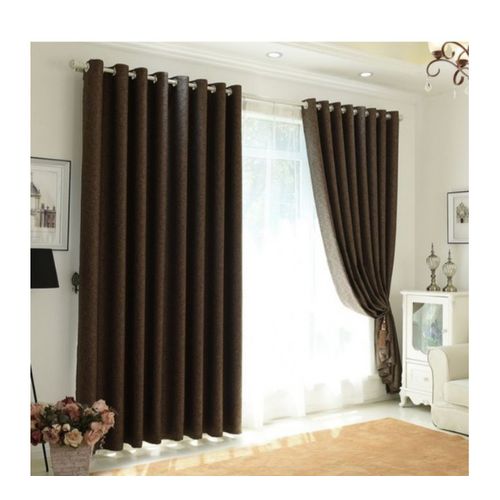 Generic 7.5 By 7.5 High Quality Curtains With Rings -Brown | Jumia Nigeria
