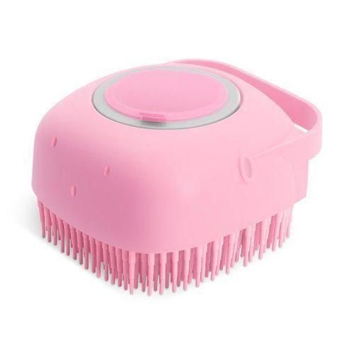 Generic Silicone Massage Bath Brush For Dogs-Pink