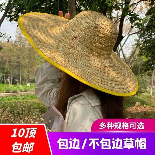 Generic Straw Hat Large Agricultural Farmers Woven Straw Hat for  Construction Site Workers Sun-Shade Sun Protection Hat Boys Children Wide  Brim Fisherman Men