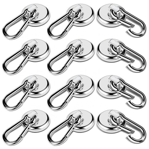 Generic 12 Pack Strong Magnetic Hooks, 60LBS Heavy Duty Magnet