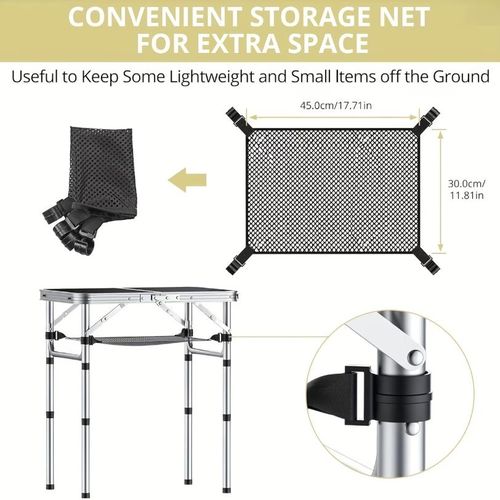 Generic Folding Camping Table, Portable Aluminum Alloy Outdoor Folding Table - image 7