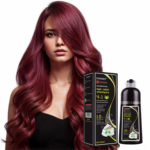 product_image_name-Generic-4 In 1 Permanent Red/Wine Hair Dye Shampoo Organic Hair Dye Red/Wine Dye Shampoo For Women Men-1