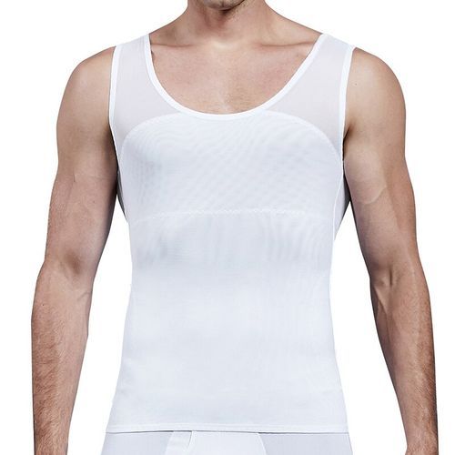 Mens Compresion Shirt Body Slimming Vest Shaping Underwear Waist Trimmer  Tummy Control Belly Shaper Undershirt Tank Top