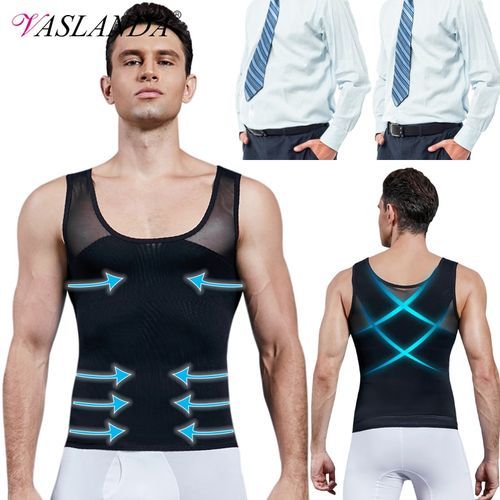 Men Sleeveless Shirt Underwear Slimming Body Shaper Belly Tummy Control  Waist Trainer Corset Compression Vest Shapewear