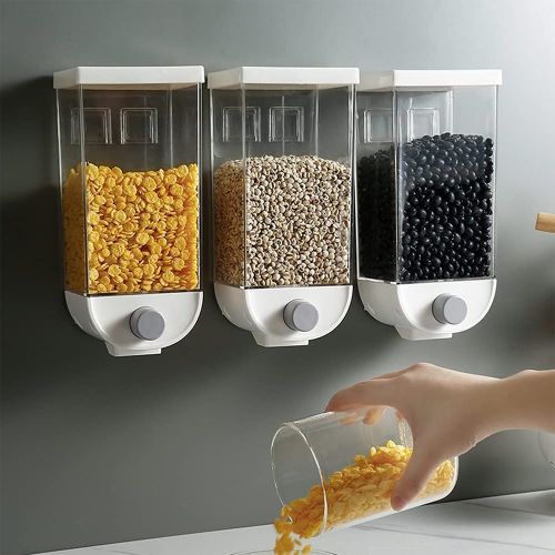 product_image_name-Generic-Wall Mounted Cereal Dispenser (1L) For Rice & Dry Food-2