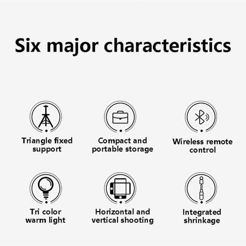 Generic Selfie Stick Tripod with Double Fill Light Bluetooth Selfie Stick with Detachable Wireless Remote - image 2