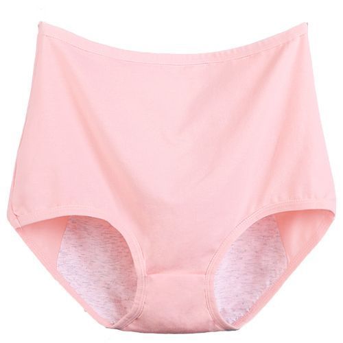 Fashion Women Casual High Waist Menstrual Period Leak Proof Underwear  Cotton Briefs-Pink