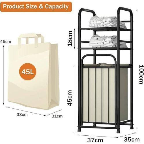 product_image_name-Generic-Laundry Hamper Foldable Basket Section Portable -1