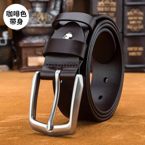 product_image_name-Ozy & Ozera-New Men's Cowhide Leather Belt Black -1