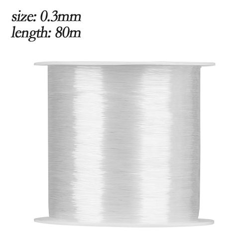 Generic High Tensile Polyester Bait Elastic Thread Spool Sea Fishing  Accessories Tackle Invisible Fishing Bait Line B-0.3mm -80m