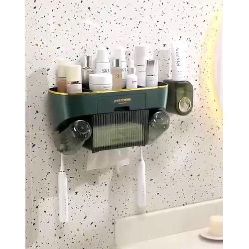 Generic Toothbrush Holders And Automatic Toothpaste Dispenser With Hair Dryer - Rack