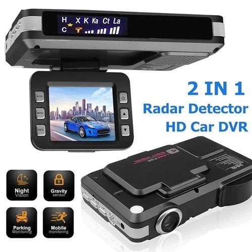 Generic Radar Detectors LCD Display 2 in 1 Radar Detector for Russia with  Camera G-sensor Car Anti Radars Police Speed Auto X CT La