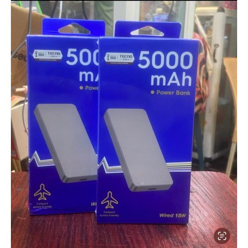 Tecno 5000Mah Portable Power Bank(18W)