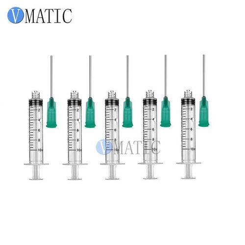 Generic 10ml/10cc Luer Lock Syringes With 18g Blunt Tip Fill Needles 1.5  10sets Dispensing Syringe With Dispenser Needle